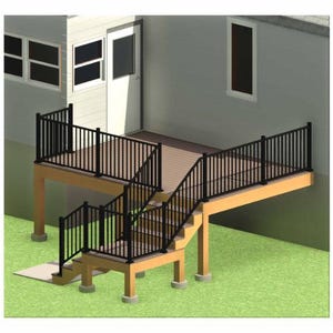 DECK PLANS_12x19_Dual L-Shaped Stairs_USA DESIGN