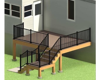 PLANOS DE CUBIERTA_12x19_Escaleras dobles en forma de L_USA DESIGN