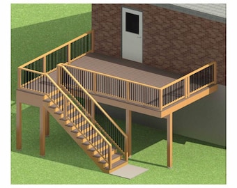 PLANOS DE CUBIERTA_10x14_Rellano con escaleras_DISEÑO DE EE. UU.