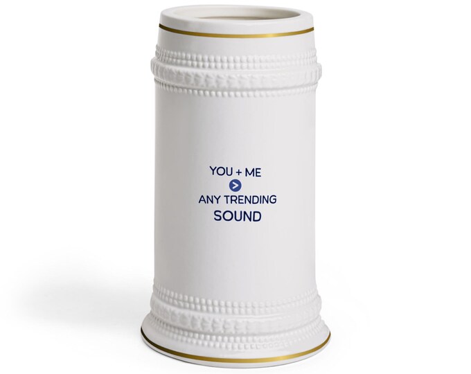 Personalized Beer Stein Mug You Me greater than any trending sound Quote Romantic Gift for Him or Her Valentines Day Gift Unique Couple Mug