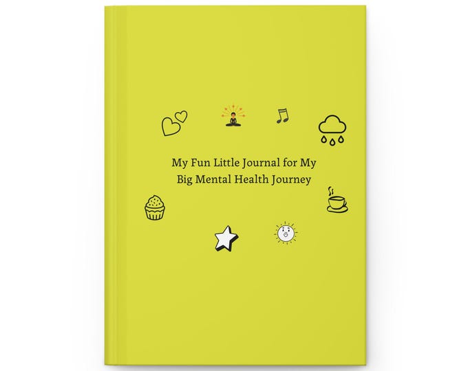 My Fun Little Journal for My Big Mental Health Journey, cutesy, Journey Diary, Therapy Gift, Self Care Planner, Writing Journal
