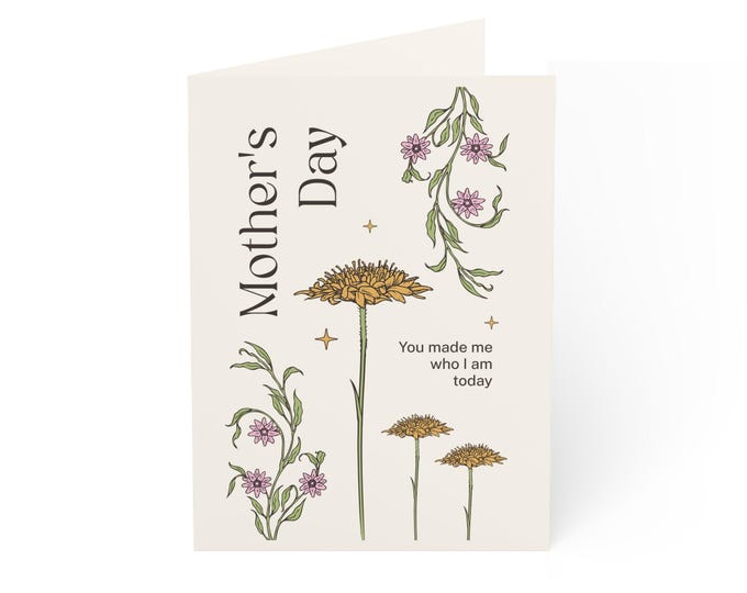 Floral Greeting Cards for Mother's Day, Thank You Cards, Stationery Set, Birthday, Blank Inside, Eco-friendly Design