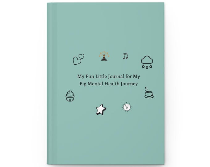 My Fun Little Journal for My Big Mental Health Journey, cutesy, Journey Diary, Therapy Gift, Self Care Planner, Writing Journal