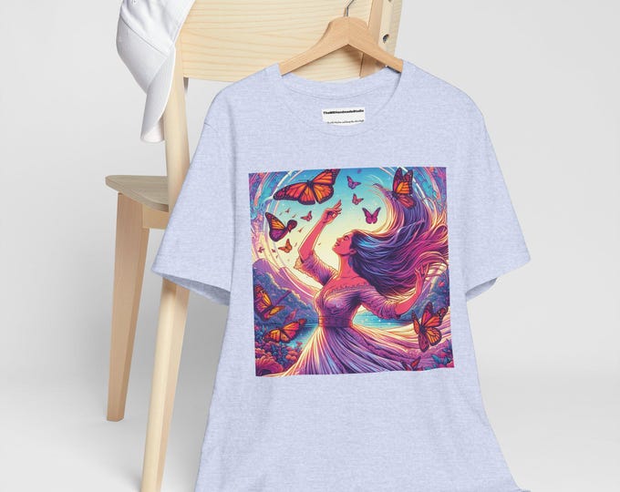 Butterfly Dreams Graphic T-Shirt - Vibrant Nature-Inspired Artwork