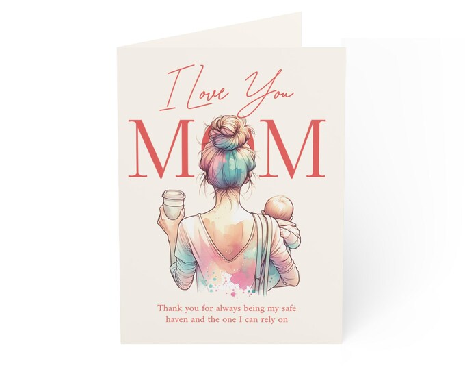 Heartfelt Greeting Cards for Mom | Perfect for Birthdays, Mother's Day, Thank You, Or Just Because, 1 to 50 pcs
