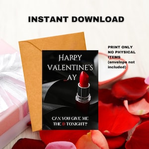 PRINT ZU HAUSE - Happy Valentine's _ay Can You Give Me The D Tonight? - Dumme Valentinstag Karte - Valentinstag Karte für Ihn
