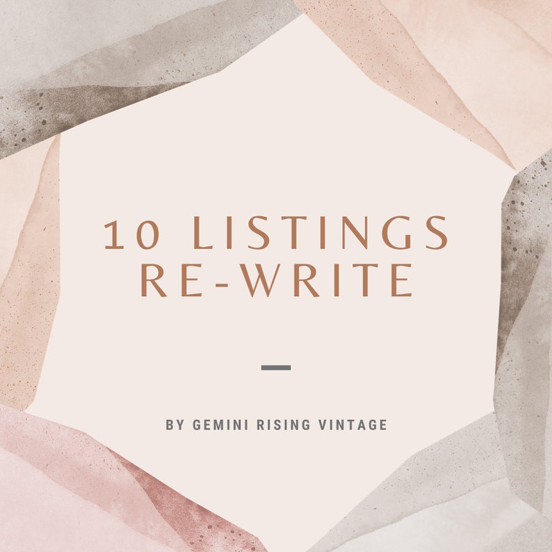 ETSY LISTINGS Rewrite Etsy Shop Review Writing Services Including Free