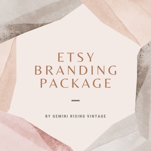 ETSY BRANDING PACKAGE Etsy Shop & Instagram Graphics Design Services Logo Header Consultation Session Hire Freelance image 1