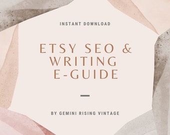 ETSY WRITING GUIDE | How to Write Great Etsy Listings Copy and Seo for Your Shop | Digital Download Book E-guide