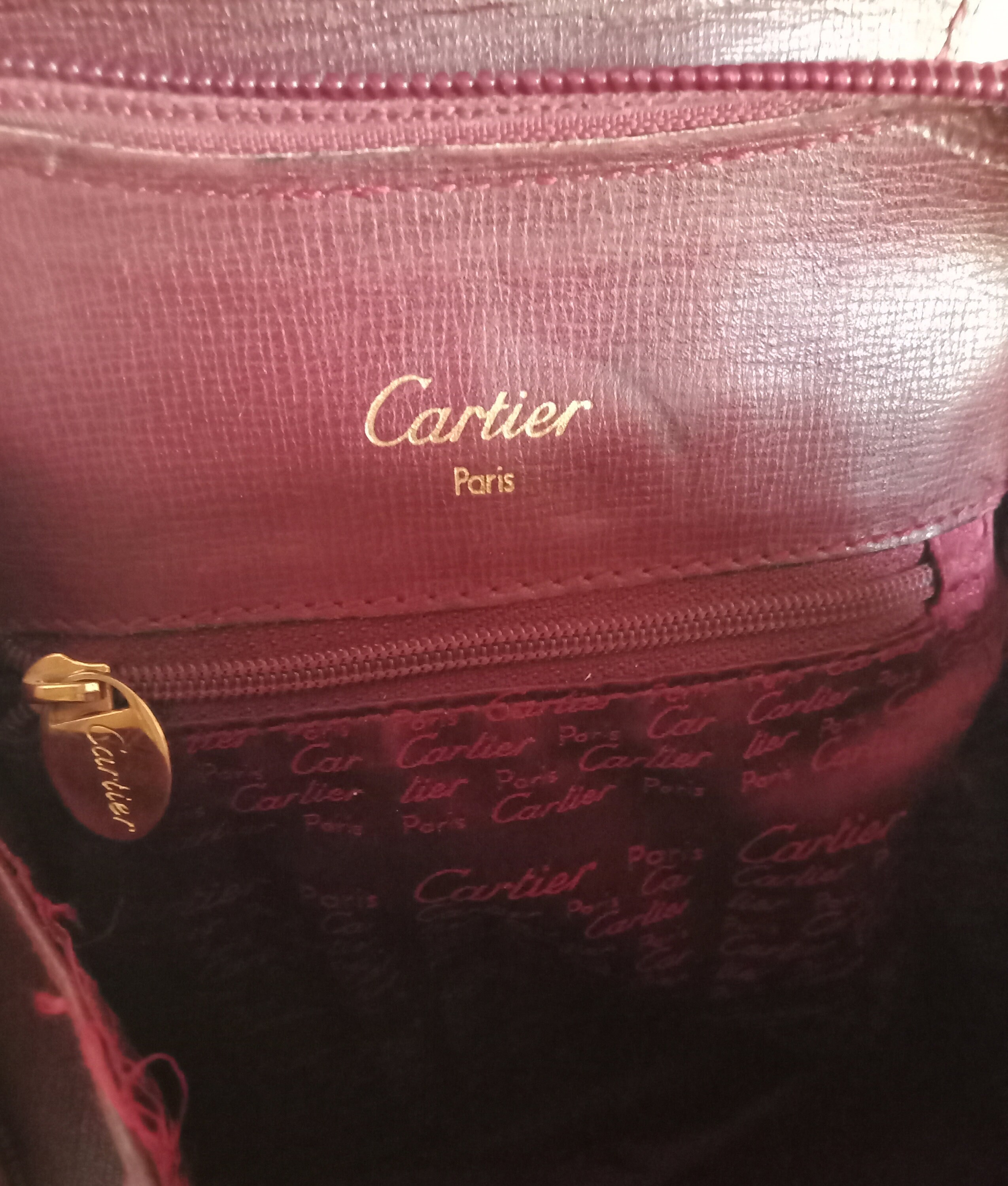 Vintage Cartier Backpack Burgundy Red Leather Backpack 80s Etsy