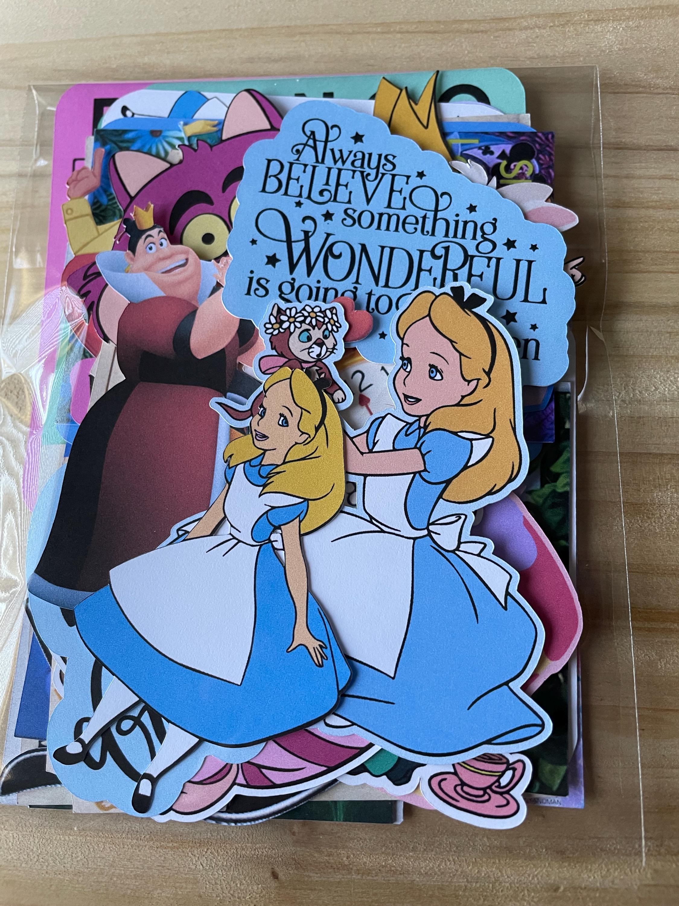 Alice In Wonderland Ephemera,  Junk Journal Ephemera, Junk Journal Supplies, Scrapbooking, Die Cuts, Journal Supplies