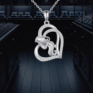 Aquarius Zodiac Necklace For Women 925 Sterling Silver Aquarius Love Heart Necklace Jewelry