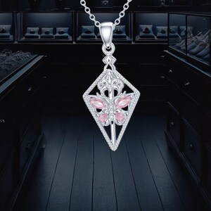 Schmetterling Halskette 925 Sterling Silber Rhombische Schmetterling Halskette für Frauen