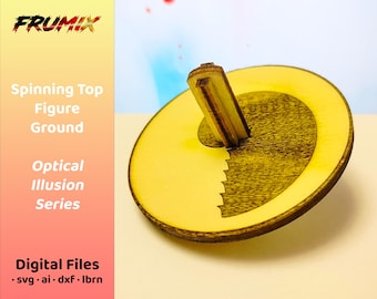 Figura Fondo Ilusión Óptica Peonza SVG – Perfil Oculto