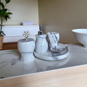 5-Piece Marble Bathroom Set