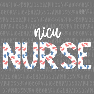 NICU PNG | Neonatal Intensive Care Unit Nurse Design | Cute Floral Sublimation PNG | Baby Nurse Clipart | Digital Download