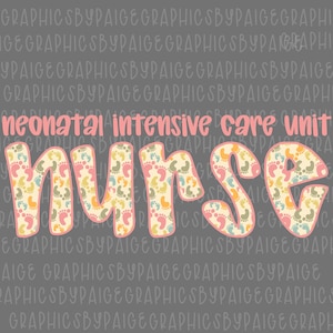Neonatal Intensive Care PNG | Neonatal Intensive Care Unit Nurse Design | Cute Sublimation PNG | Baby Nurse Clipart | Digital Download