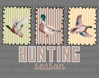 Duck Hunting Season PNG: Watercolor Mallard Graphic (Digital Download)