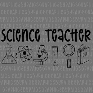 science teacher PNG | Cute Teacher Digital Download | Sublimation Design for Teachers | Back to School Printable PNG | Teacher Shirt File