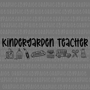 Kindergarten Teacher PNG | Back to School Sublimation | Teacher Shirt Design | Digital Download | Kindergarten Sublimation