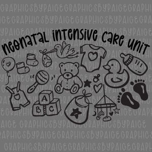 Nicu Nurse PNG | Neonatal Intensive Care Unit Clipart | NICU Sublimation Design | Cute Baby Medical PNG | Digital Download