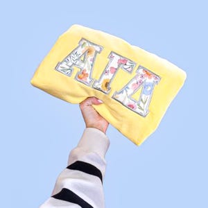 Custom Sorority Greek Letter Applique Sweatshirt - Embroidered Apparel