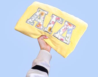 Custom Sorority Greek Letter Applique Sweatshirt - Embroidered Apparel