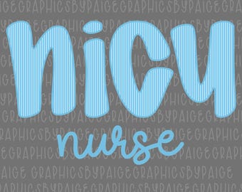 NICU Nurse Stripe PNG: Floral Sublimation Design (Digital Download)