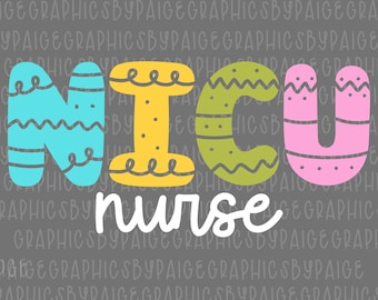 Easter NICU Nurse PNG | Spring Clipart, Bunny Shirt (Digital Download)