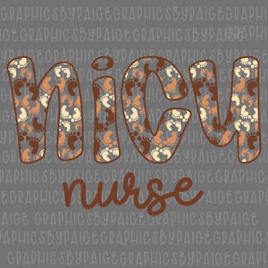 NICU PNG | Neonatal Intensive Care Unit Nurse Design | Cute Floral Sublimation PNG | Baby Nurse Clipart | Digital Download