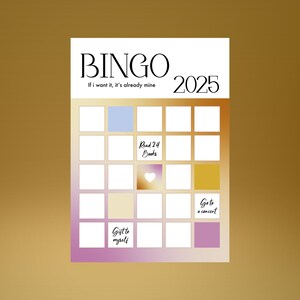 Bingo 2025 - Printable Goal Sheet | Minimalist A4 Planner to Set and Achieve Your Goals | Digital Download