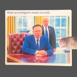 Anti Trump Musk Funny Sticker, Democrat Sticker, Political humor, Politics Sticker, Left Wing, FDT, Anti Republican, Hydroflask