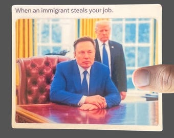 Anti Trump Musk Funny Sticker, Democrat Sticker, Political humor, Politics Sticker, Left Wing, FDT, Anti Republican, Hydroflask