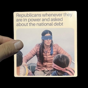 Anti Republican Funny Sticker, Democrat Sticker, Political humor, Politics Sticker, Left Wing, FDT, Anti Republican, Water Bottle, Laptop