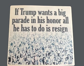 Funny Trump Parade Sticker, Democrat Sticker, Political Humor Sticker, FDT Sticker, Anti Trump, Anti MAGA, Hydroflask, Laptop Sticker
