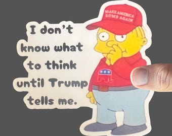 Make America Dumb Again Sticker, Anti Trump Sticker, Anti MAGA, Political humor, Political Sticker, Funny Sticker, Democrat Sticker, FDT