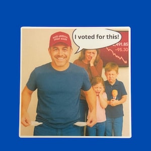 Anti MAGA Funny Sticker, I Voted For This, Democrat Sticker, Political humor, Politics Sticker, Left Wing, FDT, Anti Republican, Hydroflask