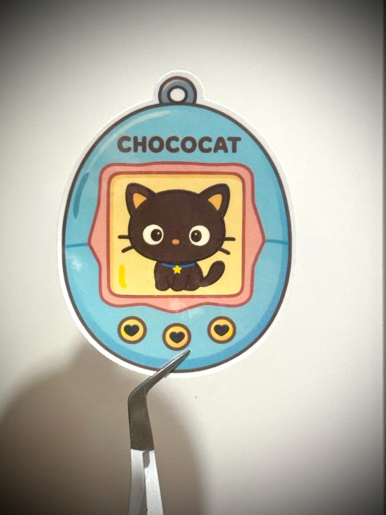 Chococat Cat Sticker Choco-gotchi Vinyl Sticker - Etsy