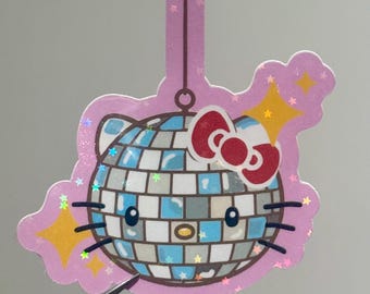Disco Kitty Vinyl Sticker
