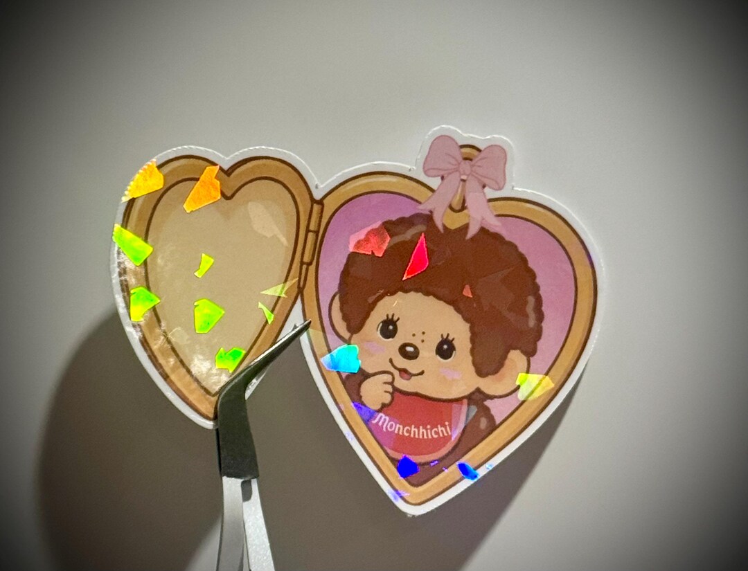 Locket Monkey Monkey Love Locket Sticker - Etsy
