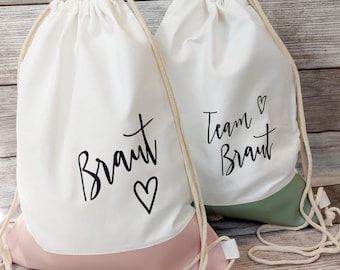 JGA Turnbeutel Damen - Salbei Blush