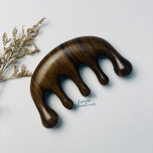 Wooden Massage Comb: Solid Wood Gua Sha Scalp & Body Tool