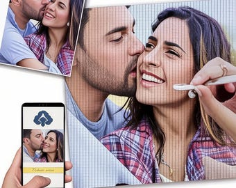 Benutzerdefinierte Foto Diamant Malerei Kit, 5D DIY Portrait, Geschenk zum Jahrestag