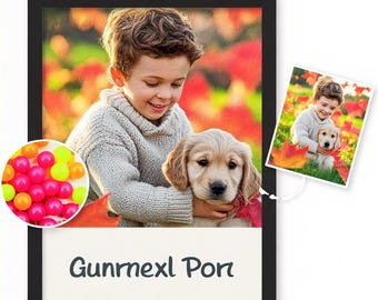 Benutzerdefinierte Haustier Portrait Diamant Malerei Kit, personalisierte Fotokunst