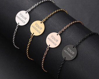 Personalisiertes Armband mit Gravur, Edelstahl Schmuck