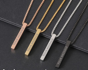 Personalisierte Halskette mit Gravur als Geschenk für Ihn