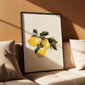 Illustrierte Zitronen Wandkunst
