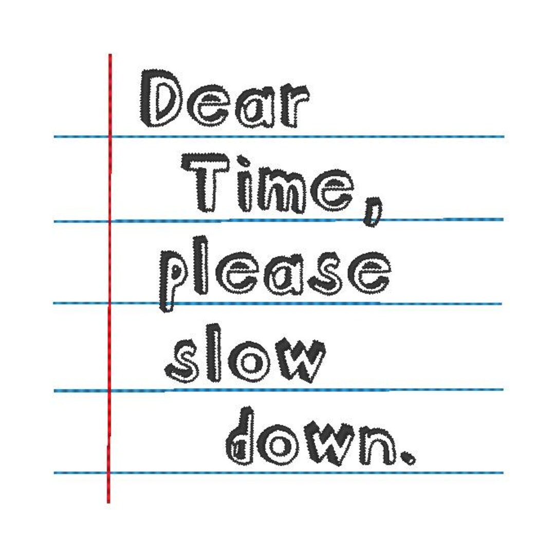 Secret Letter_10. Dear Time Embroidery Design – Handwritten Letter ...
