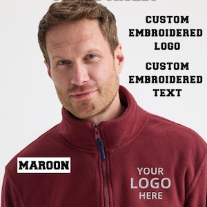Personalized Embroidered Fleece Jacket: Custom Logo Workwear