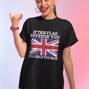 Funny UK Flag T-Shirt: Sarcastic British Pride, Humour Statement Tee